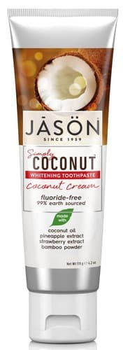 Οδοντόκρεμα Simply Coconut - με βιολογική κρέμα Καρύδας Λευκαντική χωρίς φθόριο 120 gr - JASON - Image 1