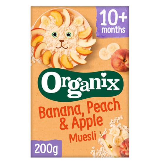 Μούσλι Μπανάνα, Ροδάκινο & Μήλο 200 gr - Organix