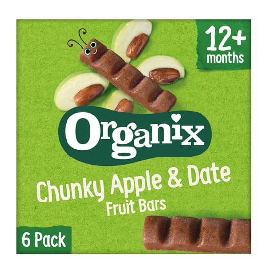 Μπάρες Φρούτων Μήλο & Χουρμάδες 6x17 gr - Organix