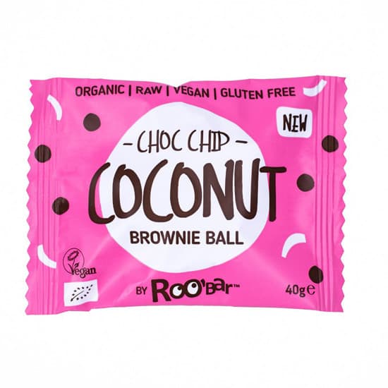 Brownie Ball με Καρύδα & Κομματάκια Σοκολάτας (40γρ) - Roobar