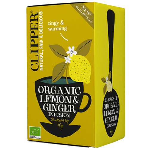 Εκχύλισμα Λεμονιού & Πιπερόριζας - Lemon & Ginger (20x2γρ) - Clipper - Image 1