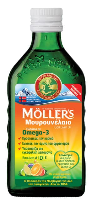 Μουρουνέλαιο Tutti Frutti  250 ml - MOLLER’S