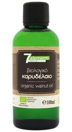 Καρυδέλαιο Bio, Ψυχρής Έκθλιψης! Walnut Oil Organic  Cold Pressed 100 ml - Image 1