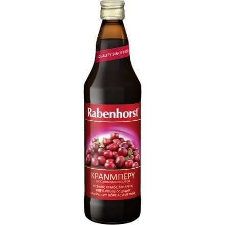 ΧΥΜΟΣ CRANBERRIES (ΚΡΑΝΜΠΕΡΡΥ) 100% 750 ml - Rabenhorst