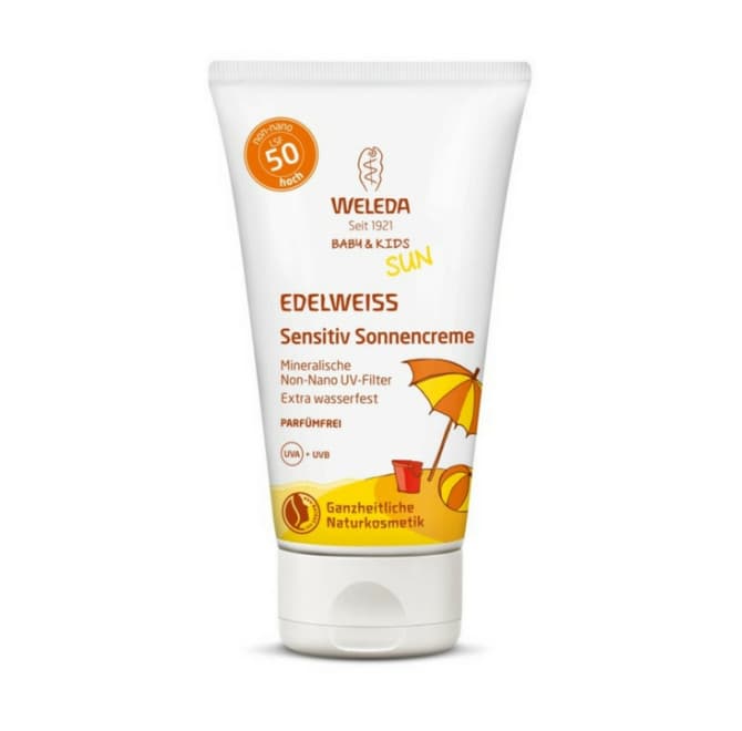 Αντηλιακό Γαλάκτωμα Σώματος Πρόσωπου  SUN Edelweiss Baby And Kids SPF50 50ml - Weleda