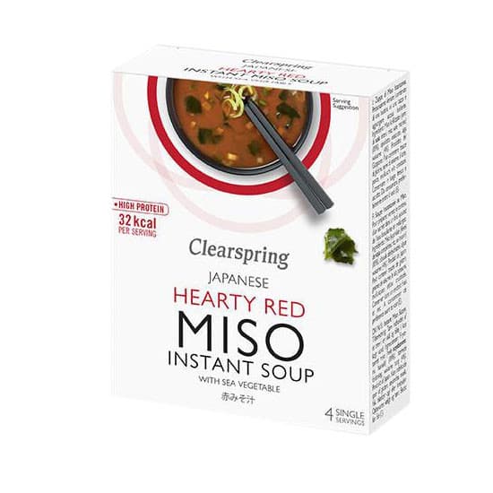 Miso Σούπα στιγμής με Χόρτα Θαλάσσης - Hearty Red - (40γρ) - Clearspring - Image 1