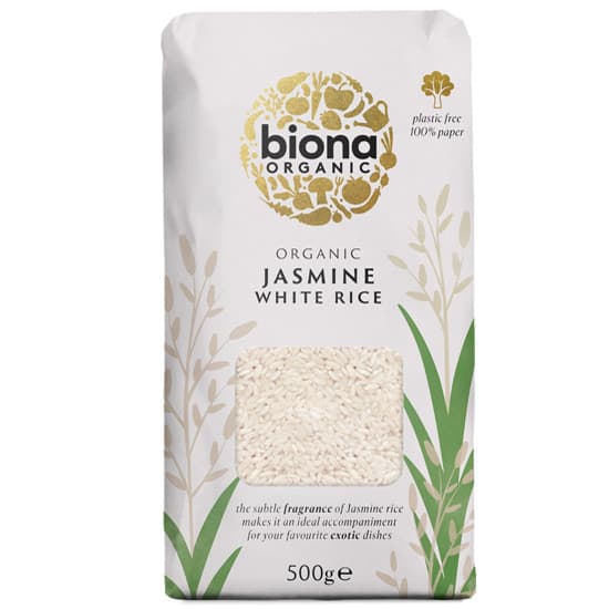 Λευκό Ρύζι Τζάσμιν (Jasmine) (500γρ) - Biona - Image 1