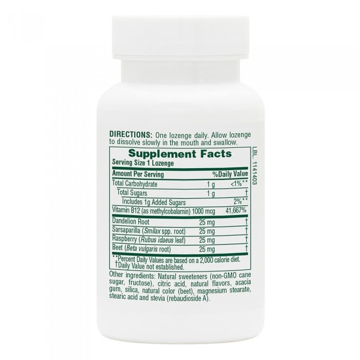 B-12 1000 mcg Herbal 30 Lozenges - Natures Plus - Thumbnail 2