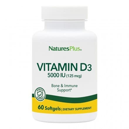 VITAMIN D3 5000 IU 60 Softgels - Natures Plus - Image 1