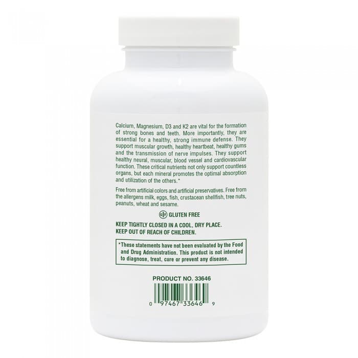 CAL/MAG/VIT D3/ VIT K2 90 Tabs - Natures Plus - Thumbnail 3