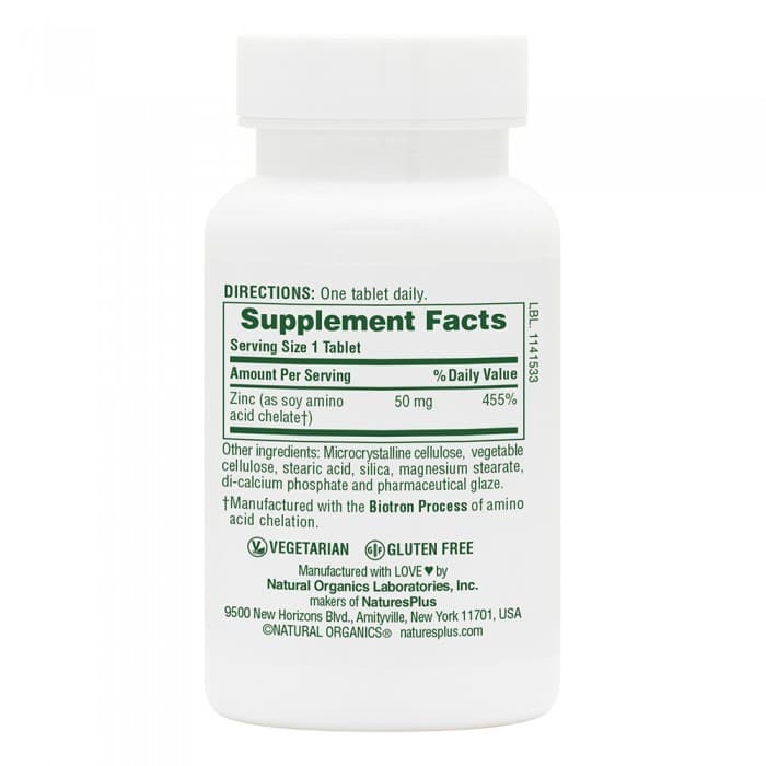 ZINC 50 mg 90 Tabs - Natures Plus - Thumbnail 2
