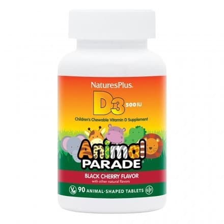 ANIMAL PARADE  VITAMIN D3 90 μασώμενες Tabs - Natures Plus