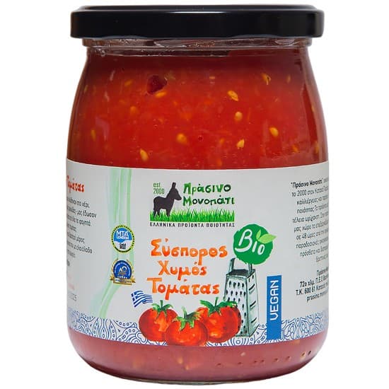 Σύσπορος Χυμός Τομάτας - Χωρίς Αλάτι 580ml - Πράσινο μονοπάτι