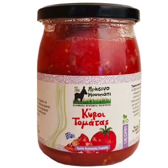 Κύβοι Τομάτας - Χωρίς Προσθήκη Αλατιού 580ml - Πράσινο μονοπάτι