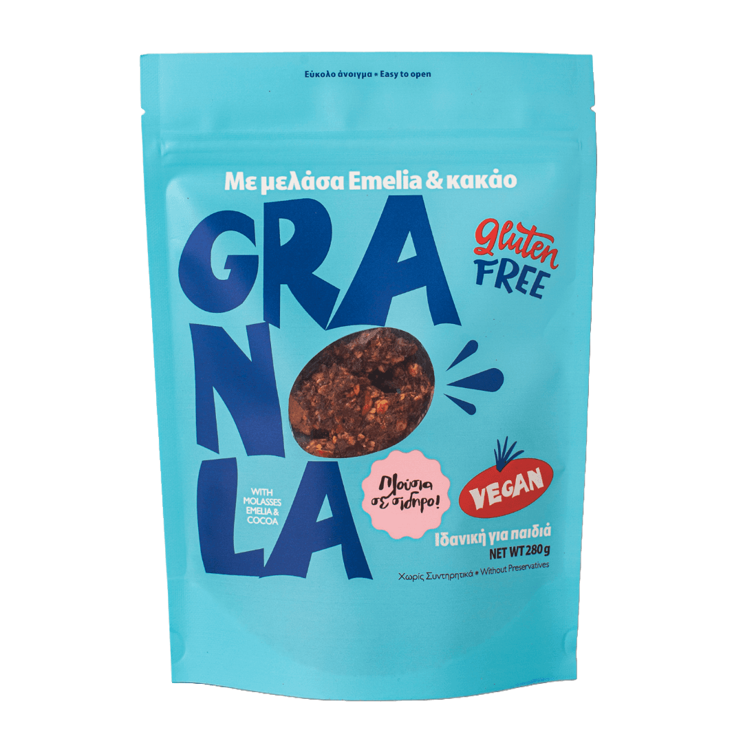 Granola με μελάσα Emelia & κακάο 280gr - Emelia - Image 1