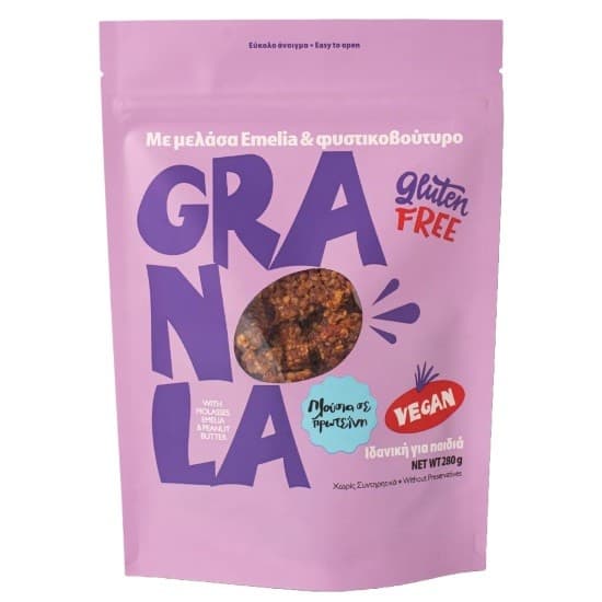 Granola με φυστικοβούτυρο & μελάσα 280gr - Emelia - Image 1