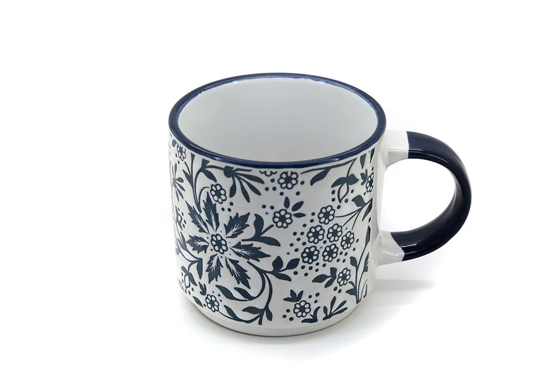 Mug κεραμικό Emma άσπρο - Ο δρόμος του τσαγιού