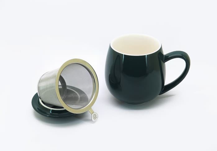 Mug πορσελάνινο σκούρο πράσινο - Ο δρόμος του τσαγιού - Image 1