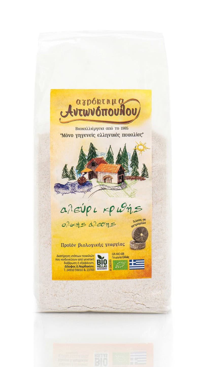 Αλεύρι Ολικής Αλέσεως Κριθαριού 1kg - Αγρόκτημα Αντωνόπουλος