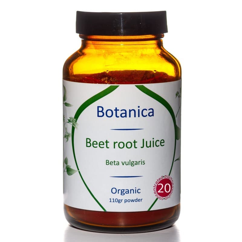 Βιολογικός Χυμός Παντζαριού Σκόνη 20:1 - Beatroot Powder Organic 20:1 110gr - Botanica - Image 1