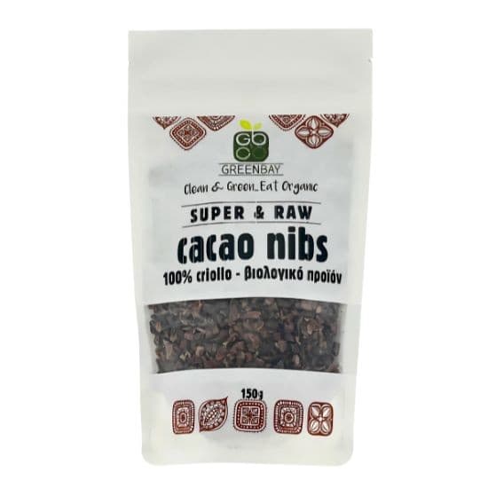Ακατέργαστα Κομμάτια Κακάο Cacao Nibs Raw- (150γρ) - Green Bay