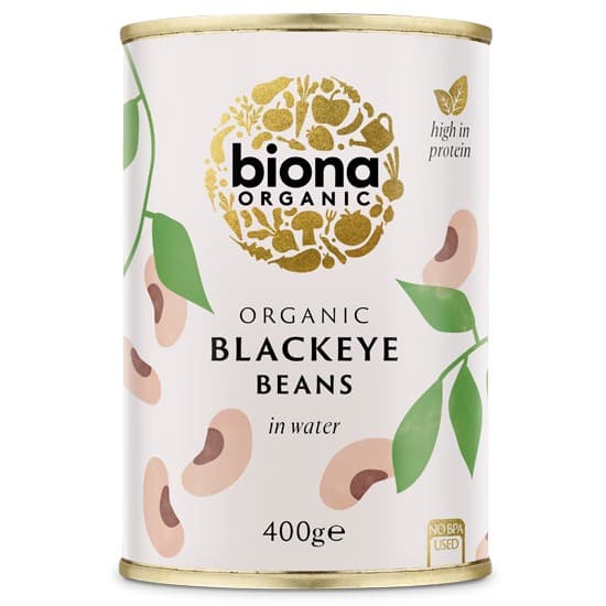 Φασόλια Μαυρομάτικα έτοιμα σε νερό - Blackeye Beans 400gr - Biona