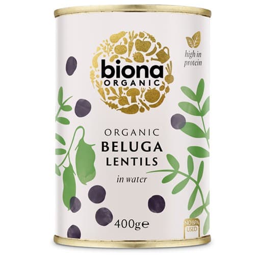 Μαύρες Φακές Beluga  έτοιμες σε νερό - Lentils 400gr - Biona - Image 1