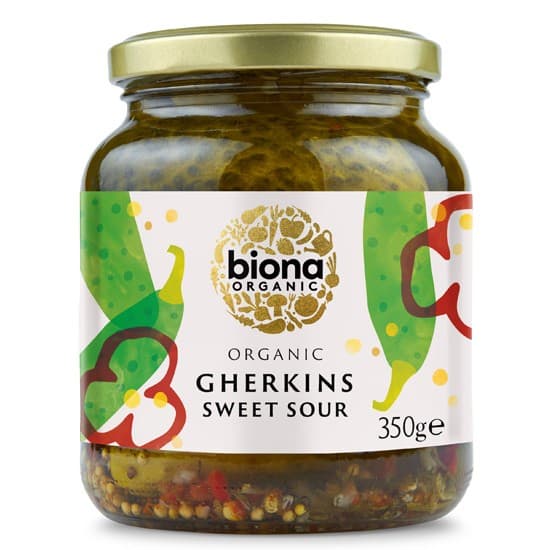 Αγγουράκια Τουρσί με Αγαύη - Gherkins 350gr - Biona - Image 1