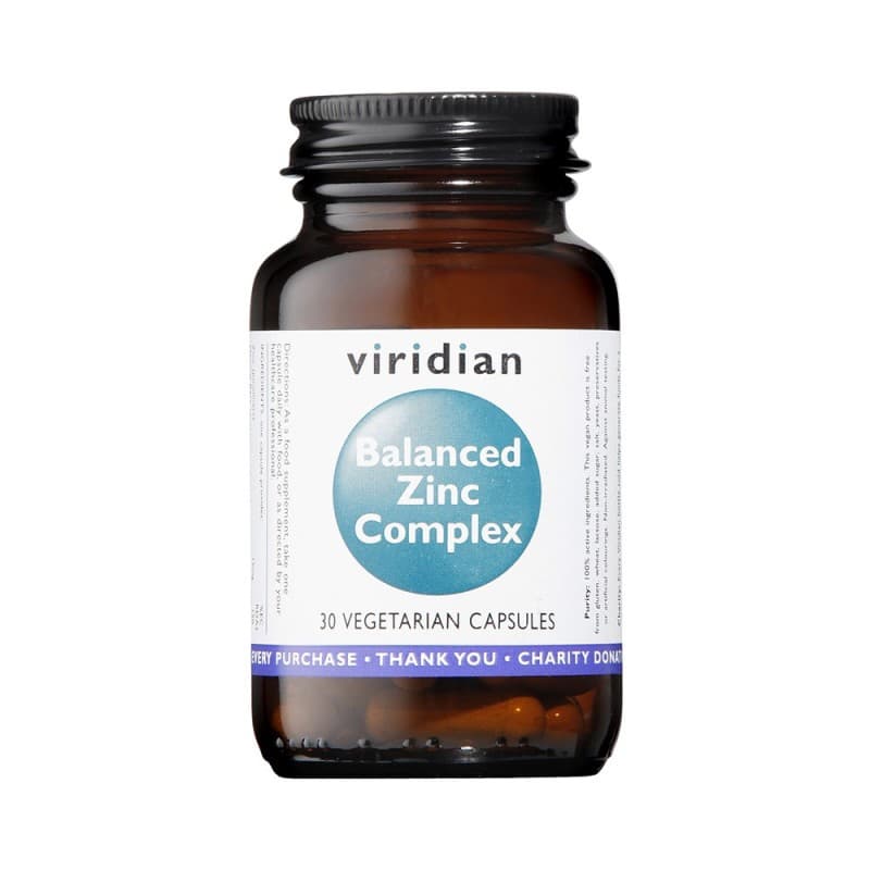 Σύμπλεγμα Ψευδαργύρου - Balanced Zinc Complex 15mg 30caps - Viridian