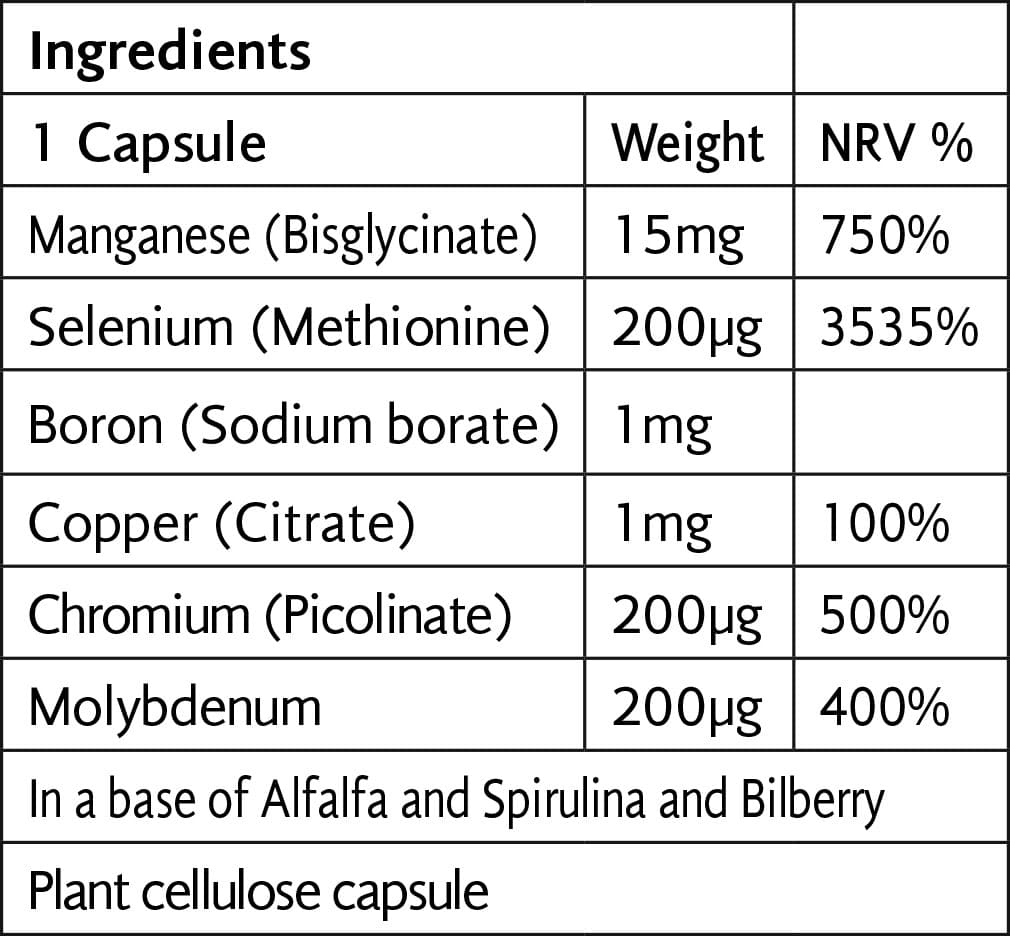 Trace Mineral Complex Veg 90 Caps - Viridian - Thumbnail 2