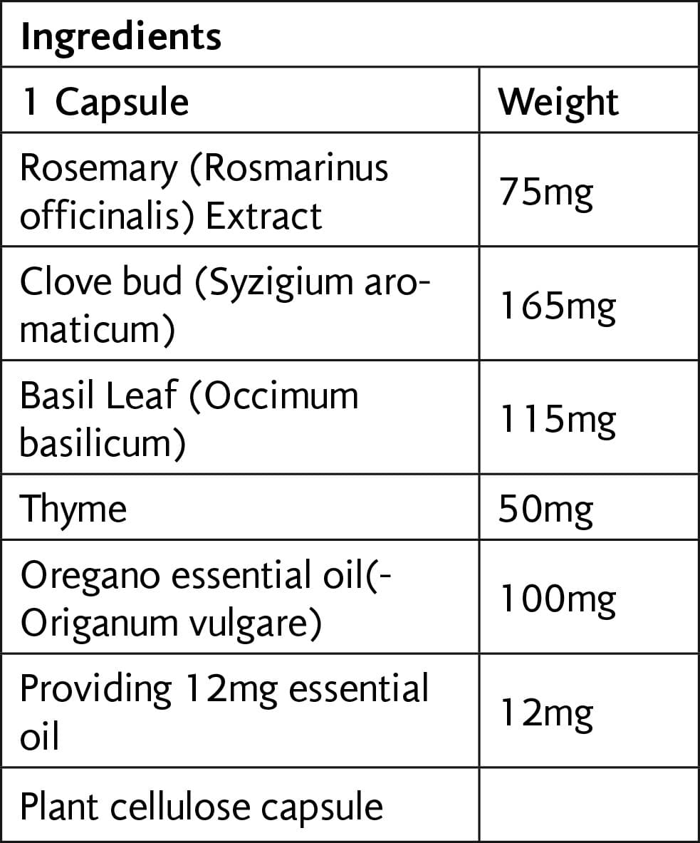 Clove & Oregano Complex Veg 60 Caps - Viridian - Thumbnail 2