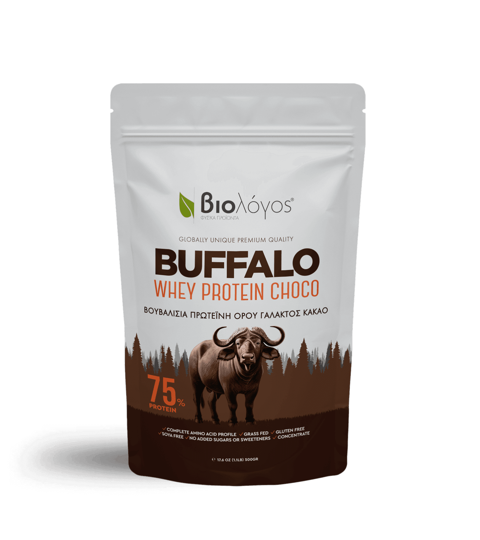 Πρωτεΐνη Buffalo Whey Choco 500g - Βιολόγος - Image 1