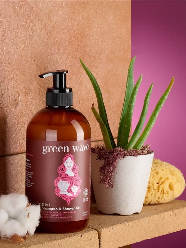 Αφρόλουτρο-Σαμπουάν 2 σε 1 500ml - Green Wave