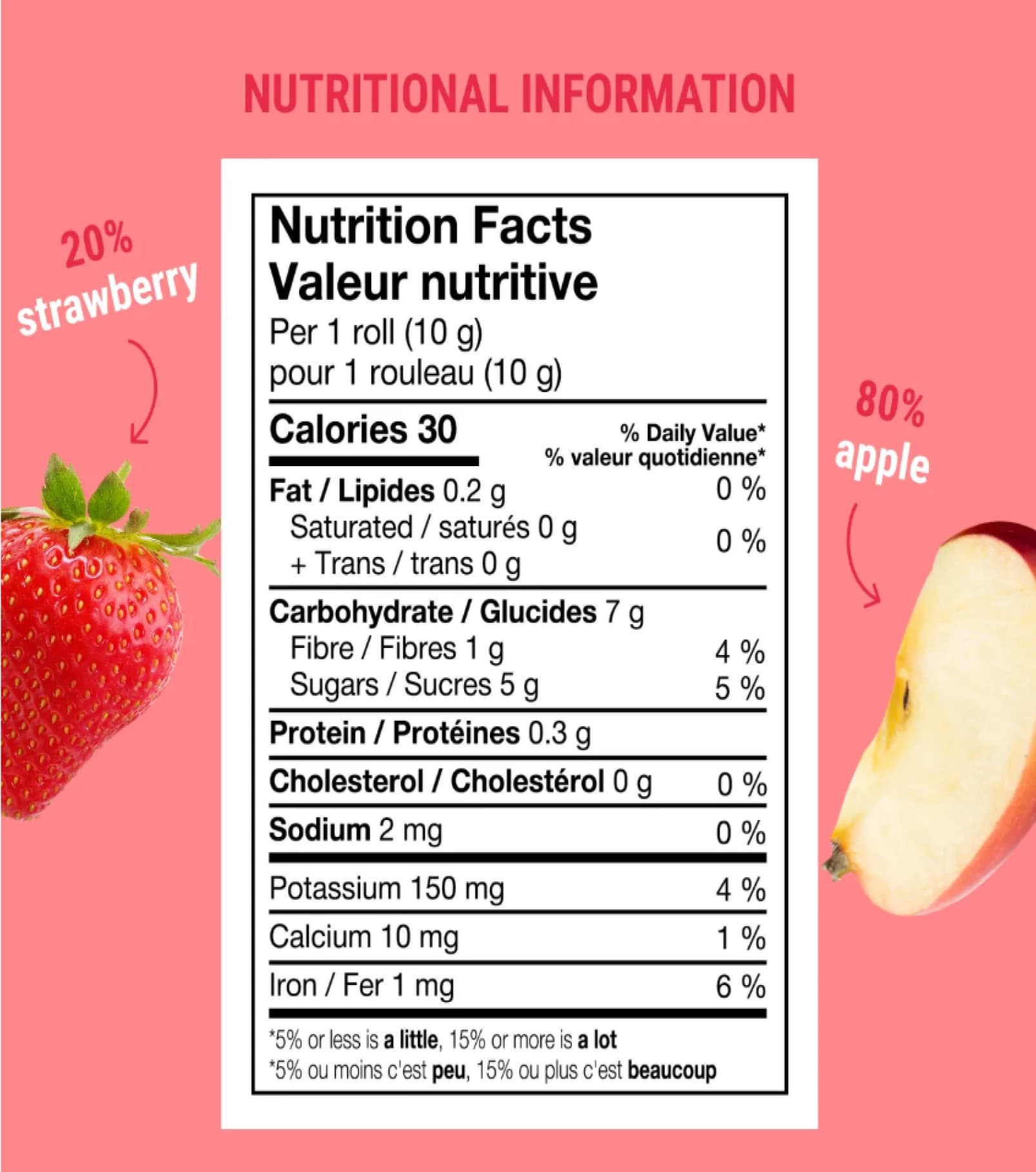 Fruit Rolls Μήλο - Φράουλα 100 gr - Bob Snail - Thumbnail 2