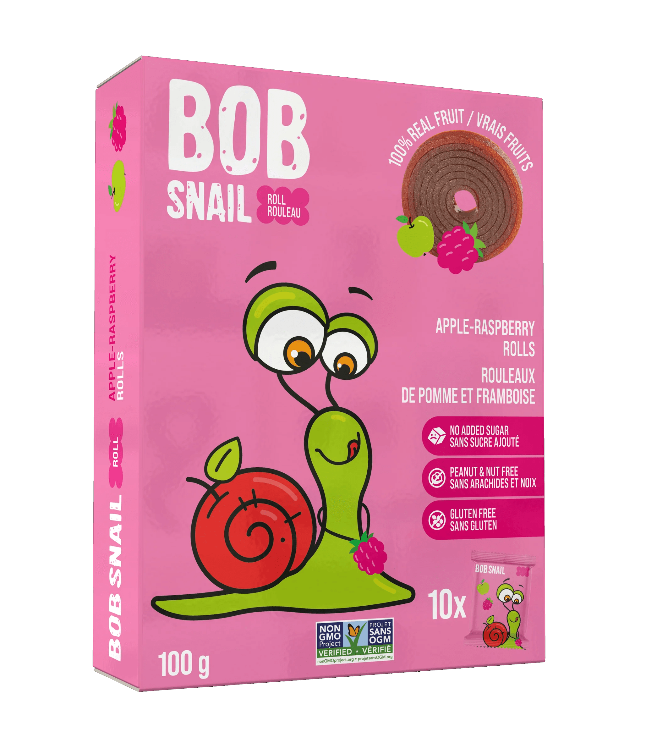 Fruit Rolls Μήλο - Βατόμουρο 100 gr - Bob Snail