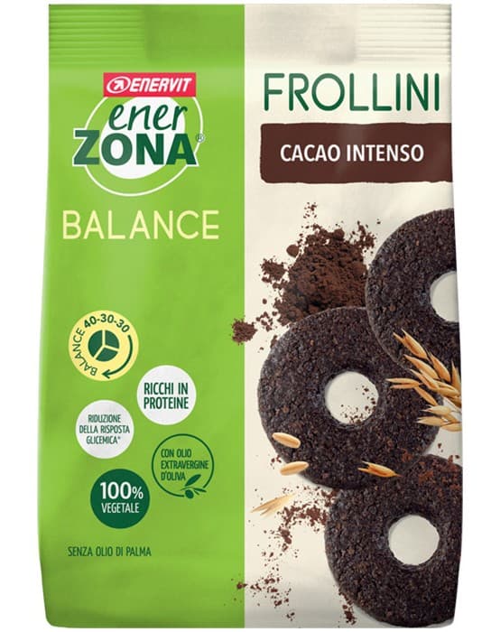 Μπισκότα Πρωτεϊνης - Balance Frollini Cacao Intenso 250gr - Enerzona