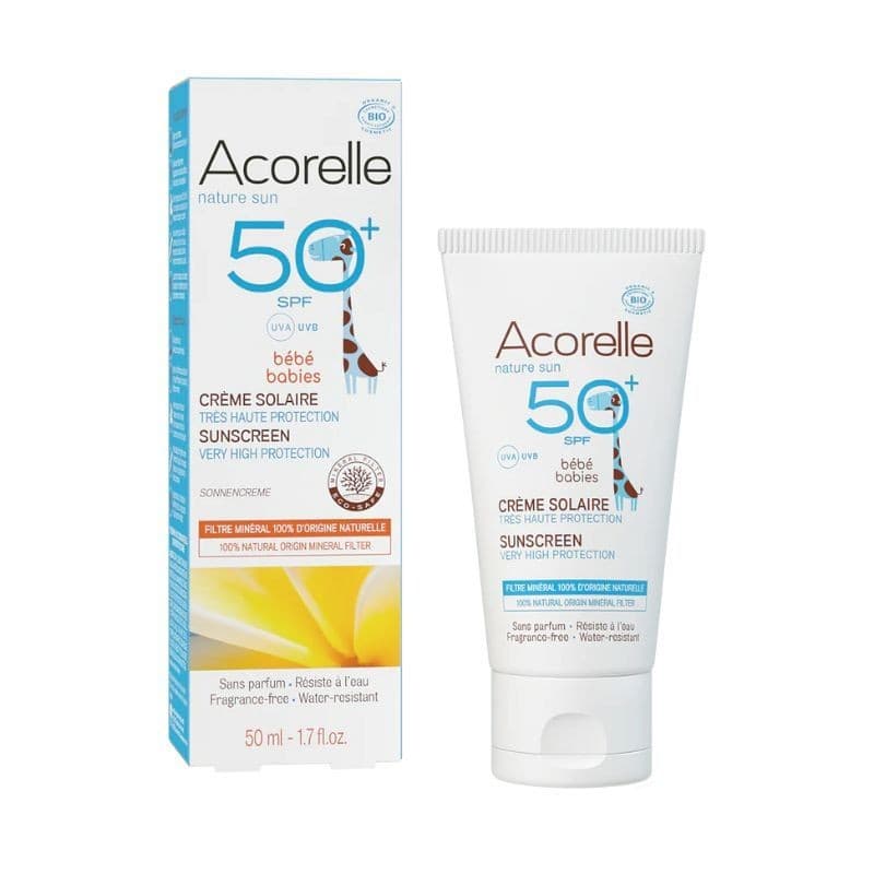 Certified Organic Baby Sunscreen 50ml SPF50 - Acorelle