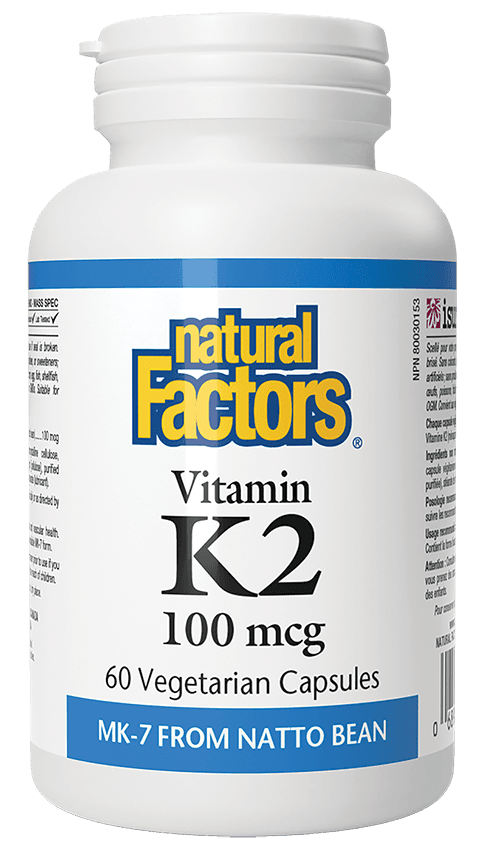 Vitamin K2 100μg 60 caps - Natural Factors