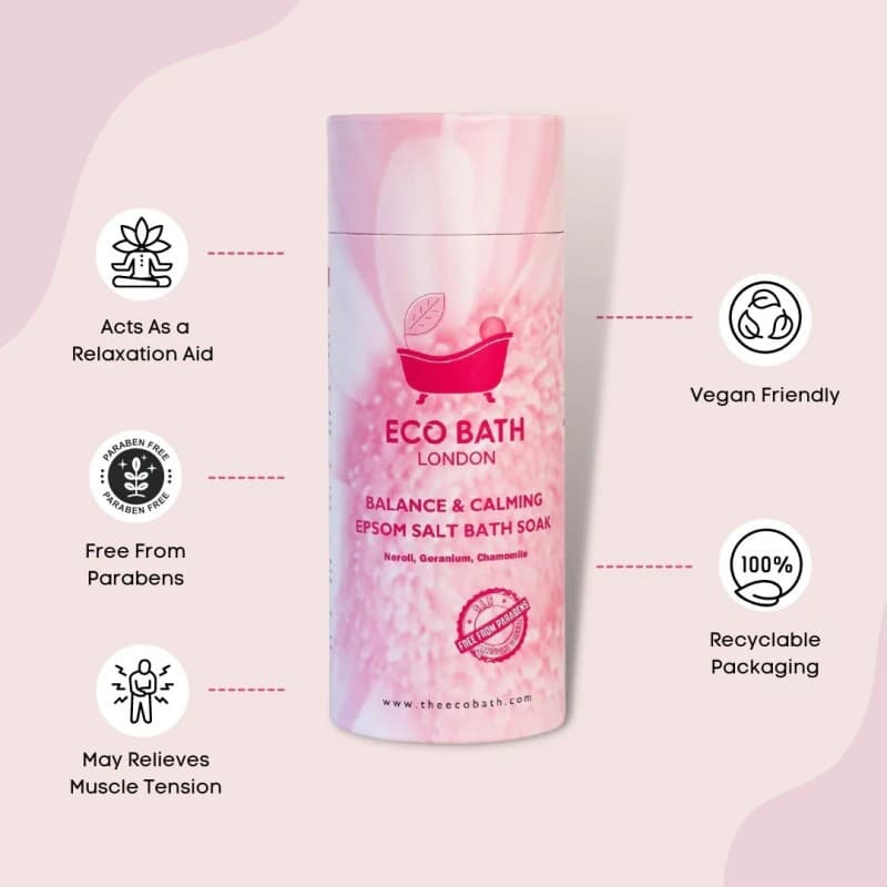 Άλατα Μπάνιου για Ισορροπία & Χαλάρωση - Epsom Balance & Calming 250gr - Eco Bath - Thumbnail 4