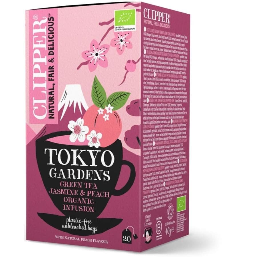 Πράσινο Τσάι "Tokyo Gardens" με Γιασεμί & Ροδάκινο 20 φακελ. - Clipper