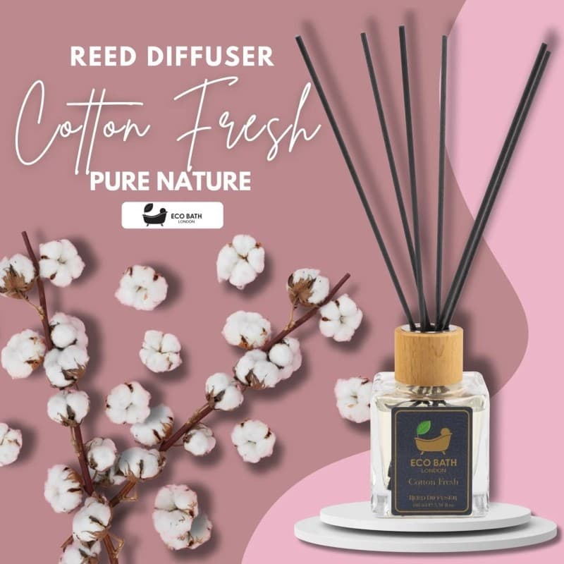 Αρωματικό Χώρου Cotton Fresh - Diffuser 100ml - Eco Bath London - Thumbnail 2