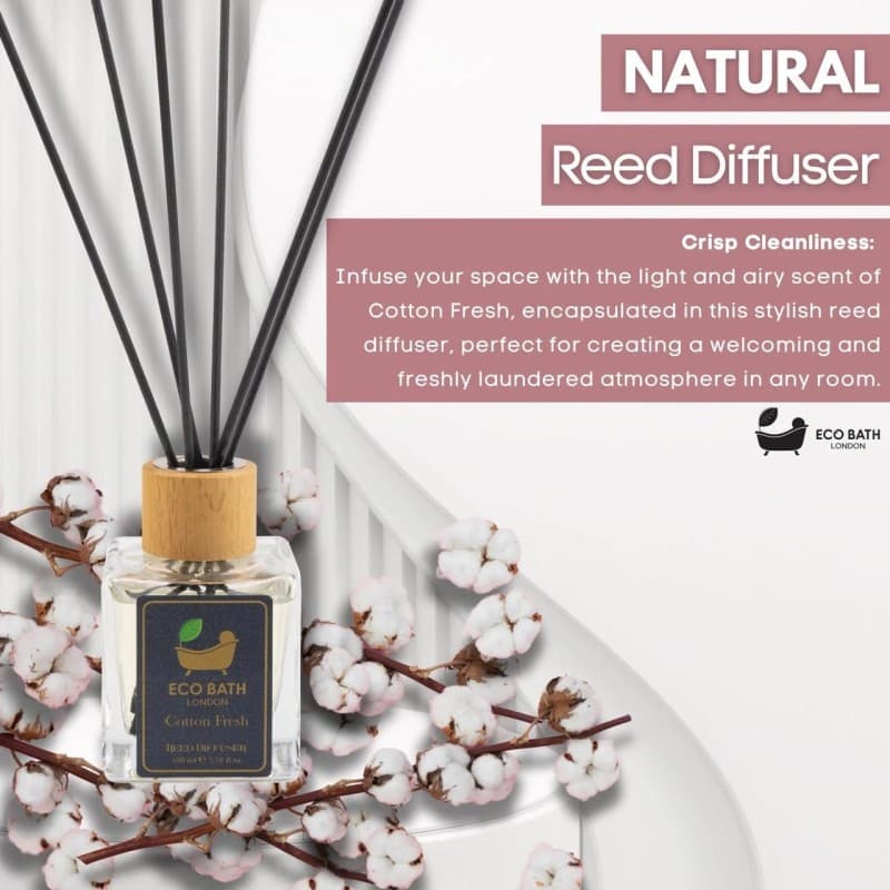 Αρωματικό Χώρου Cotton Fresh - Diffuser 100ml - Eco Bath London - Thumbnail 3