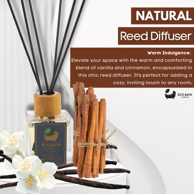Αρωματικό Χώρου Βανίλια & Κανέλα - Diffuser 100ml - Eco Bath London - Thumbnail 2