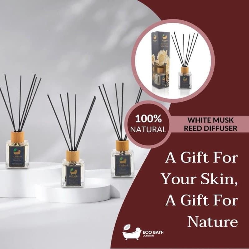 Αρωματικό Χώρου White Musk - Diffuser 100ml - Eco Bath London - Thumbnail 2