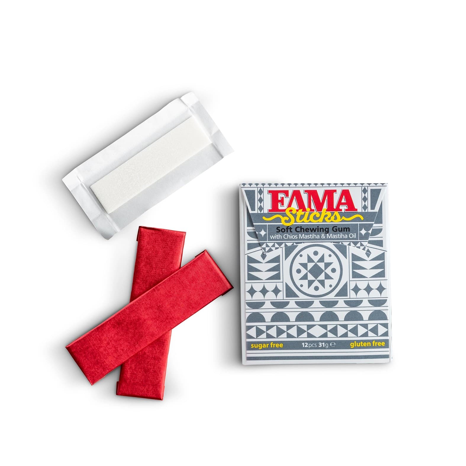Τσίχλα ΕΛΜΑ Soft Sticks με Μαστίχα και Μαστιχέλαιο Χίου Sugar Free 12pcs 31gr- Mastihashop - Thumbnail 3