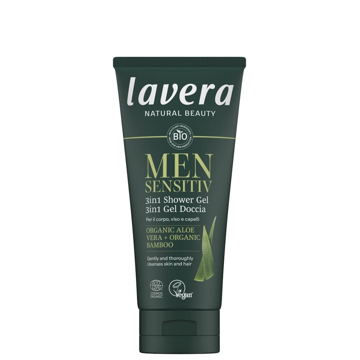 Men Sensitiv 3 σε 1 Αφρόλουτρο & Σαμπουάν , Shower Gel 200ml - Lavera