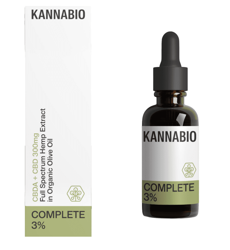 COMPLETE 3% CBD+CBDa Raw (EX CARE DROPS CBD 3%) (300mg/ 10ml) - Kannabio