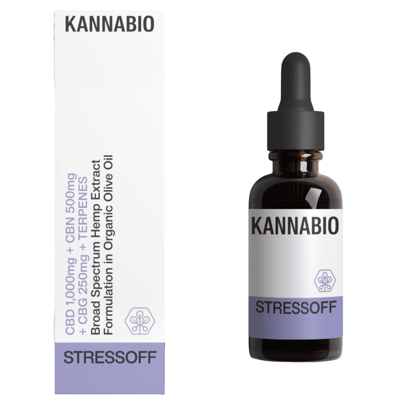 STRESSOFF CBD+CBG+CBN+Τερπένια (1,750mg/10ml) - Kannabio