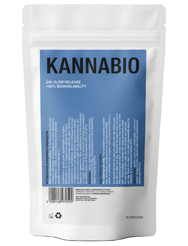 CBD Topical Patches - Αυτοκόλλητα διαδερμικά έμπλαστρα 12pcs - Kannabio - Thumbnail 2