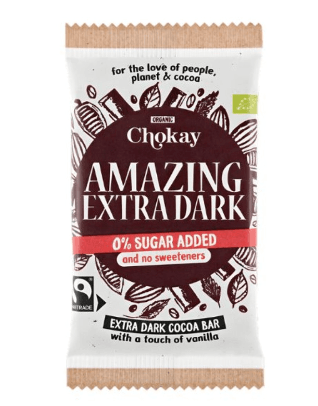 Σοκολάτα 'Amazing Extra Dark' Χωρίς Γλουτένη & Χωρίς Ζάχαρη (70γρ) - Chokay